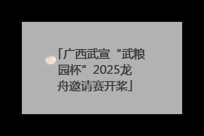 广西武宣“武粮园杯”2025龙舟邀请赛开桨