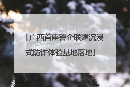 广西首座警企联建沉浸式防诈体验基地落地