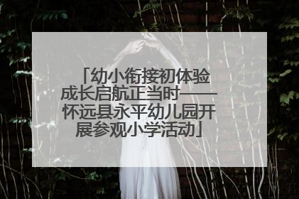 幼小衔接初体验 成长启航正当时——怀远县永平幼儿园开展参观小学活动
