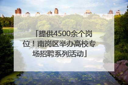 提供4500余个岗位！南岗区举办高校专场招聘系列活动