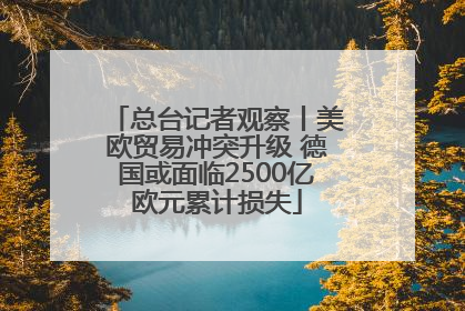 总台记者观察丨美欧贸易冲突升级 德国或面临2500亿欧元累计损失