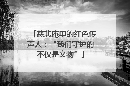 慈悲庵里的红色传声人：“我们守护的不仅是文物”