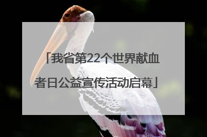 我省第22个世界献血者日公益宣传活动启幕