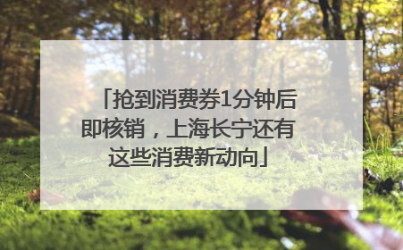 抢到消费券1分钟后即核销，上海长宁还有这些消费新动向