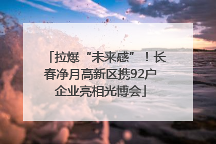 拉爆“未来感”！长春净月高新区携92户企业亮相光博会