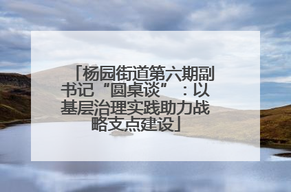 杨园街道第六期副书记“圆桌谈”：以基层治理实践助力战略支点建设