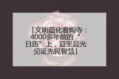 文明蕴化看陶寺：4000多年前的“日历”上，夏至晨光见证先民智慧