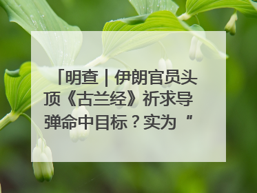 明查｜伊朗官员头顶《古兰经》祈求导弹命中目标？实为“贵夜”祷告