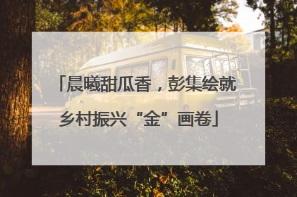 晨曦甜瓜香，彭集绘就乡村振兴“金”画卷