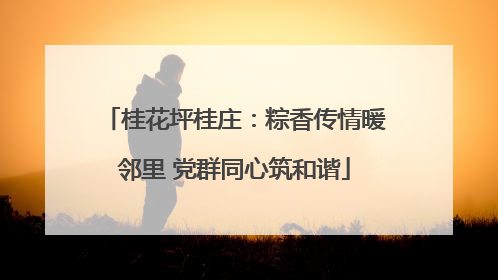 桂花坪桂庄：粽香传情暖邻里 党群同心筑和谐