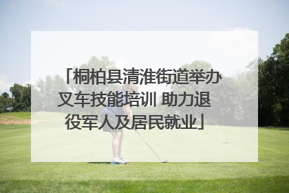 桐柏县清淮街道举办叉车技能培训 助力退役军人及居民就业