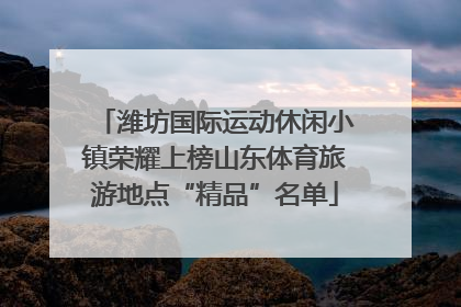 潍坊国际运动休闲小镇荣耀上榜山东体育旅游地点“精品”名单