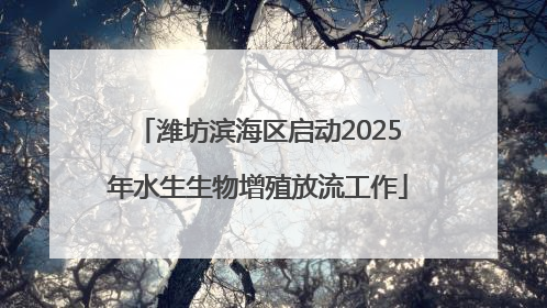 潍坊滨海区启动2025年水生生物增殖放流工作