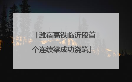 潍宿高铁临沂段首个连续梁成功浇筑