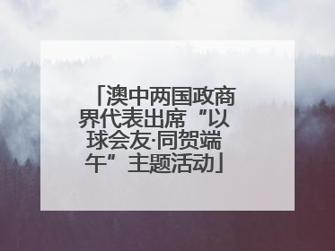 澳中两国政商界代表出席“以球会友·同贺端午”主题活动