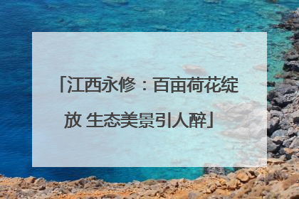 江西永修：百亩荷花绽放 生态美景引人醉