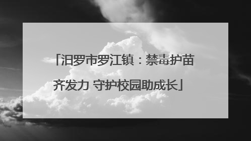 汨罗市罗江镇：禁毒护苗齐发力 守护校园助成长