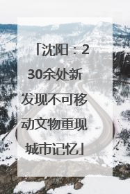 沈阳：230余处新发现不可移动文物重现城市记忆