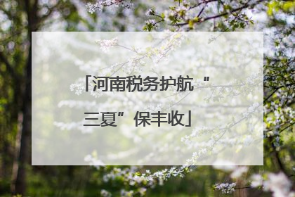 河南税务护航“三夏”保丰收