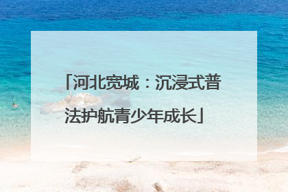 河北宽城：沉浸式普法护航青少年成长