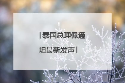 泰国总理佩通坦最新发声