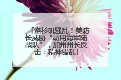 洛杉矶骚乱！美防长威胁“动用海军陆战队”，加州州长反击：精神错乱