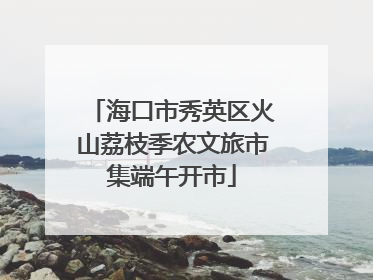 海口市秀英区火山荔枝季农文旅市集端午开市