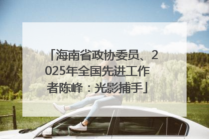 海南省政协委员、2025年全国先进工作者陈峰：光影捕手