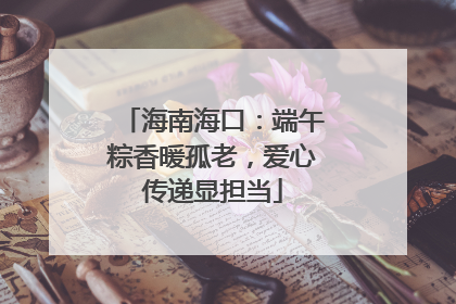 海南海口：端午粽香暖孤老，爱心传递显担当