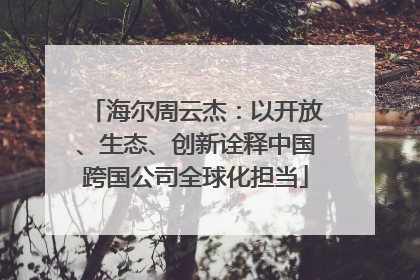 海尔周云杰：以开放、生态、创新诠释中国跨国公司全球化担当