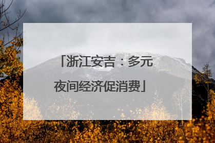 浙江安吉：多元夜间经济促消费