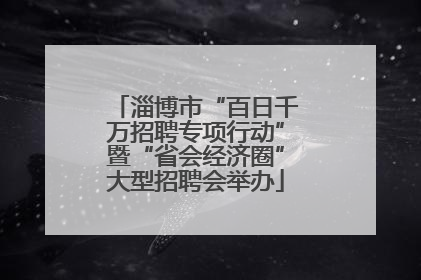 淄博市“百日千万招聘专项行动”暨“省会经济圈”大型招聘会举办