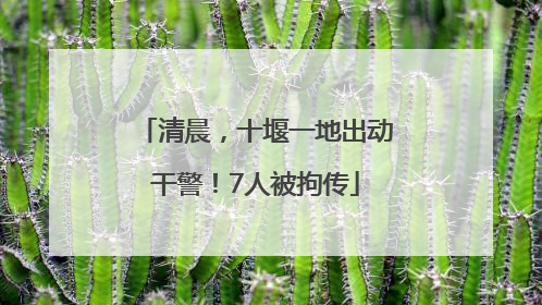 清晨，十堰一地出动干警！7人被拘传