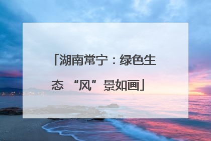 湖南常宁：绿色生态 “风”景如画