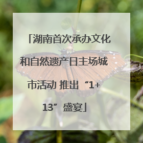 湖南首次承办文化和自然遗产日主场城市活动 推出“1+13”盛宴