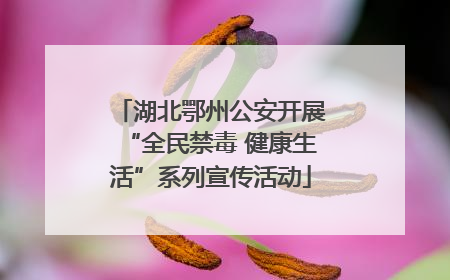 湖北鄂州公安开展“全民禁毒 健康生活”系列宣传活动