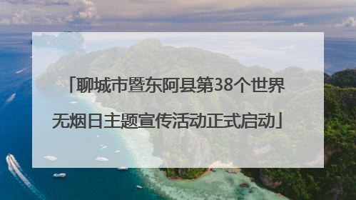 聊城市暨东阿县第38个世界无烟日主题宣传活动正式启动