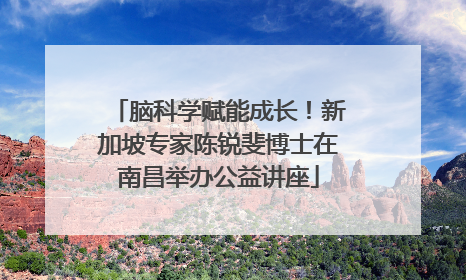 脑科学赋能成长！新加坡专家陈锐斐博士在南昌举办公益讲座