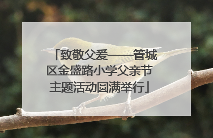 致敬父爱——管城区金盛路小学父亲节主题活动圆满举行