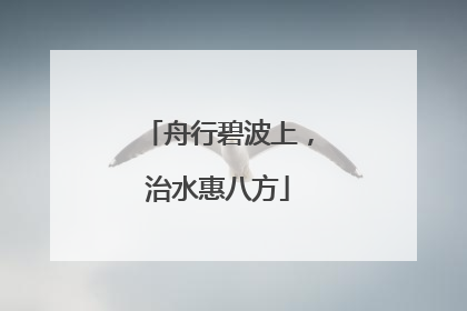 舟行碧波上，治水惠八方