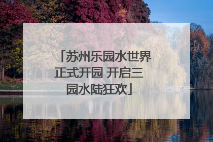 苏州乐园水世界正式开园 开启三园水陆狂欢