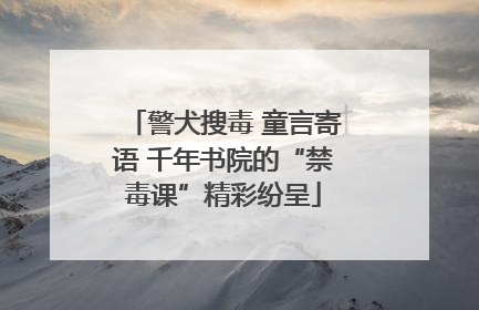 警犬搜毒 童言寄语 千年书院的“禁毒课”精彩纷呈