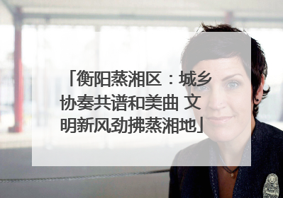 衡阳蒸湘区：城乡协奏共谱和美曲 文明新风劲拂蒸湘地