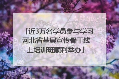 近3万名学员参与学习 河北省基层宣传骨干线上培训班顺利举办