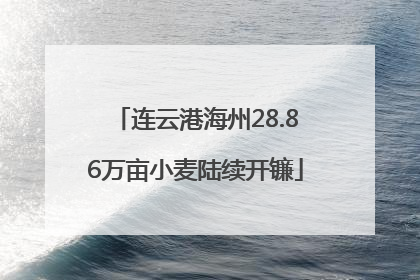 连云港海州28.86万亩小麦陆续开镰