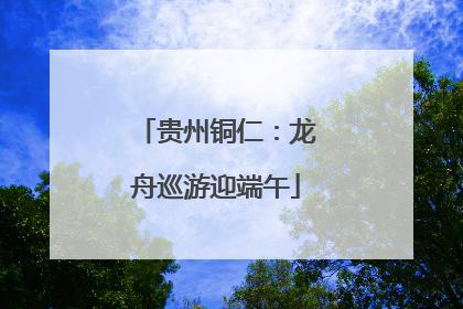 贵州铜仁：龙舟巡游迎端午