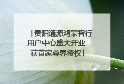 贵阳通源鸿蒙智行用户中心盛大开业 获首家尊界授权