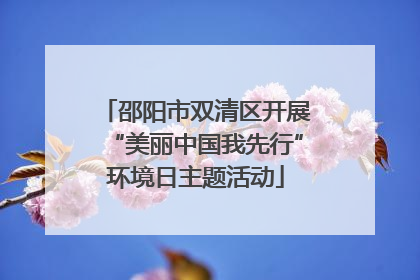 邵阳市双清区开展“美丽中国我先行”环境日主题活动