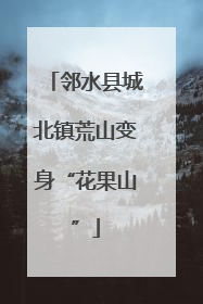 邻水县城北镇荒山变身“花果山”
