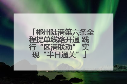 郴州陆港第六条全程提单线路开通 践行“区港联动” 实现“半日通关”